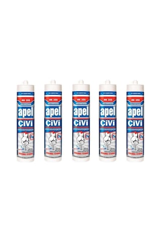 5 Adet Apel Silikon Sıvı Çivi Montaj Kit Güçlü Yapıştırıcı 390 Gr