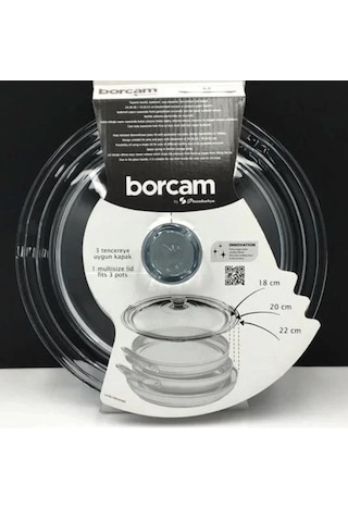 Paşabahçe Borcam Kapak 2 Li Set Cam Tencere Kapağı