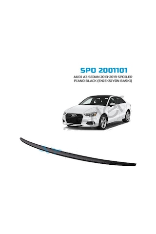 Sunplex Audi A3 Sedan 2013-2019 Spoiler Bagaj Çıtası Piano Black
