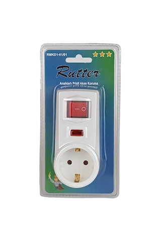 Rutter Rmkd1 Anahtarlı Priz Akım Koruma 3500w Güç Çocuk Koruma Ki