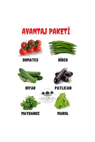 Tohum Paketi Domates ,biber , Hıyar , Patlıcan , Maydanoz , Marul
