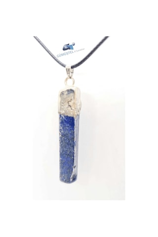 Sertifikalı Doğal Taş Lapis Lazuli Kolye Zincir Hediyeli Çok REnkli