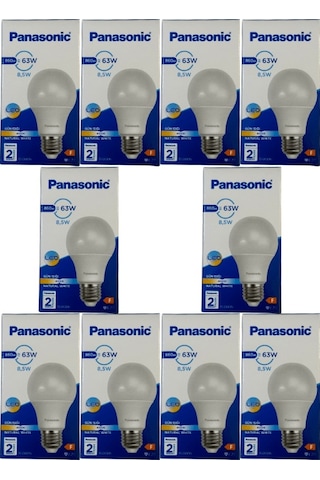 Panasonic 8,5w 63w 4000k Günışığı E27 Duylu Led Ampul 10 Adet