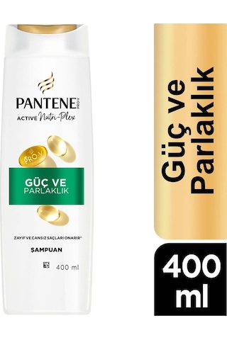 Pantene Güç Ve Parlaklık Şampuanı 400 Ml Beyaz