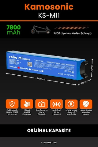 Kamosonic Ks-M11 / 36v 7800mAh Elektrikli Scooter Bataryası