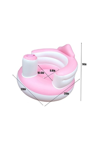 Pazly Şişme Bebek Koltuğu - Taşınabilir Beslenme, Banyo, Oyun Sandalyesi Mavi