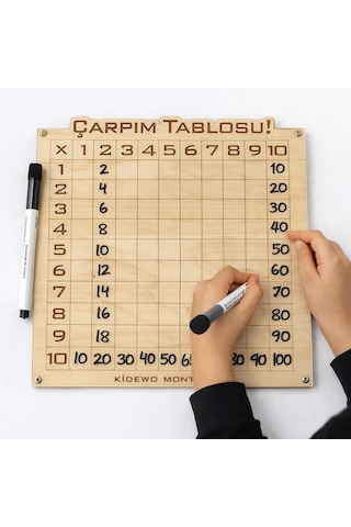 Çarpım Tablosu Kalem Silgi Ahşap Eğitim Seti İlkokul Eğitici Ahşap Oyuncak Etkinlik Set Kolay Öğren
