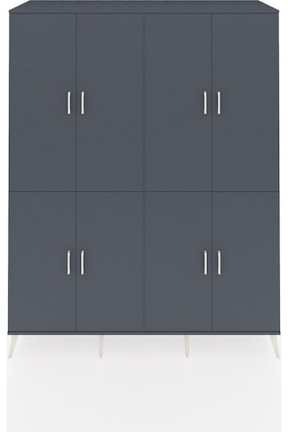 Kronos Gardrop 4 Raflı 8 Kapaklı 4 Askılı 176x59x221 Antrasit-antrasit/çam Antrasit/çam