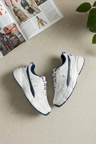 Ayakkabı Fuarı Elit Ysflt329 Kadın Klasik Sneaker Beyaz - Lacivert Beyaz - Lacivert