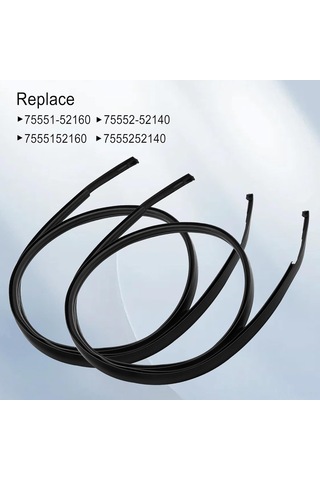 Shineyee Toyota Yaris Sedan 2007-2011 Siyah Lastik Tavan Yan Dekoratif Şeritler Sol+sağ - Su Ve Çöp Engelleme, Dayanıklı 75552-52140/75551-52160