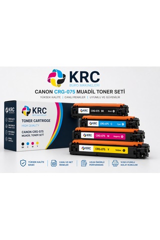 Canon Crg-075 Çipli Uyumlu,  Toner Takımı Mf664cdw Mf667cdw Mf651cdw Lbp646cdw