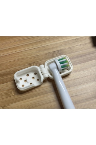 2 Adet Elektrikli Diş Fırçası Başlığı Koruma Kutusu Havalandırmalı Tasarım Beyaz