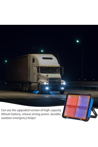 L03 Solar Taşınabilir Led Kamp Lambası 150w 306 Led Usb Şarjlı Powerbank Özellikli Su Geçirmez Flaşhör 4 Mod Ip66 Açık Mavi