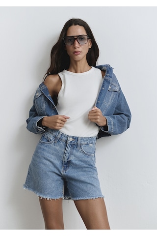 Mavi - Millie 90lar İndigo Mavisi Jean Şort 1458987073 Mavi