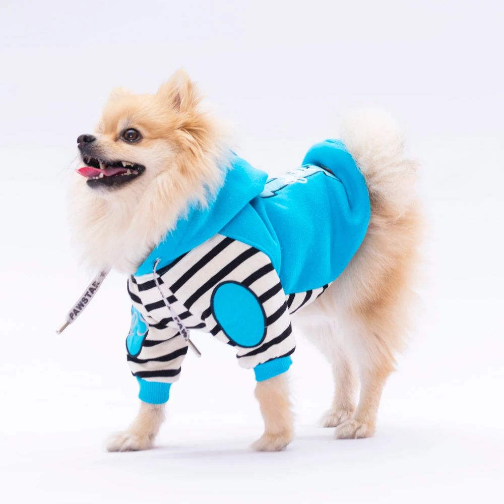 Turkuaz Lucky Club Kedi Köpek Hoodie