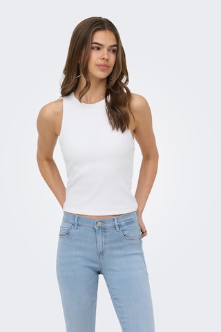 Only Onlval Pamuklu Slim Fit Sıfır Yaka Fitilli Atlet Bayan Atlet 15381855 Beyaz