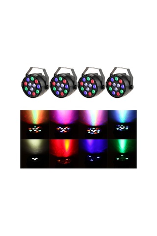 Gajeena 30w Rgbw 12 Led Işık Profesyonel Sahne Parlaması - Dmx-512 Kontrol, Stroboskop Efekti, Ac 90-240v Avrupa Standartı Diğer