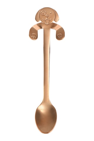 Kosona 304 Paslanmaz Çelik Köpek Figürlü Çekirdekli Kahve Kaşığı - Rose Gold, Bardak Kenarında Asılabilir, İçecek Ve Tatlı Karıştırıcı Diğer