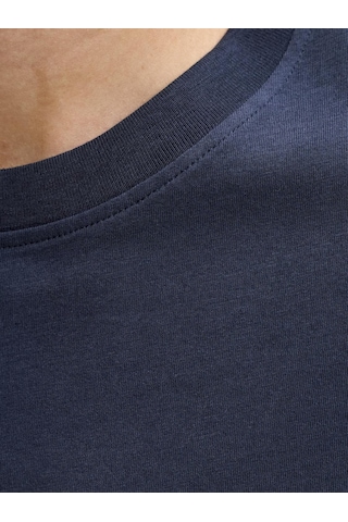 Jack & Jones Erkek Gögüs Logo Baskili Tisört - Devin - 12290173 Lacivert