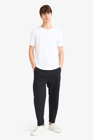 Defacto Slim Fit Dar Kesim Bisiklet Yaka Ribana Kısa Kollu Tişört F9535ax25hswt34 Beyaz
