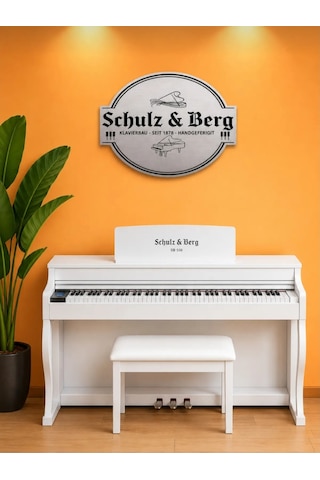 Schulz&berg Sb550w Dijital Piyano Tabure Ve Kulaklık Hediyeli+akım Koruyucu Mat Beyaz