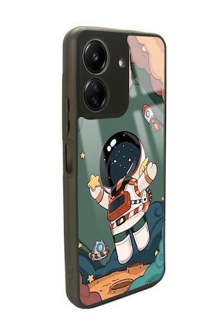Xiaomi Redmi 13c Anime Astronot Tasarımlı Glossy Telefon Kılıfı Çok Renkli