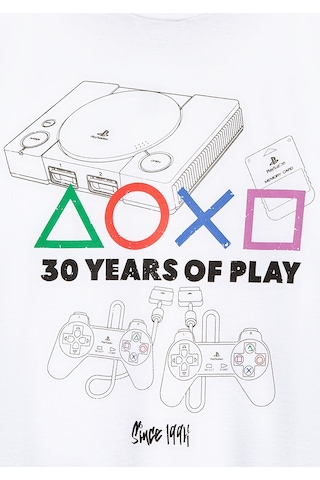 Mavi - Playstation Baskılı Beyaz Tişört 6610423-620 Beyaz