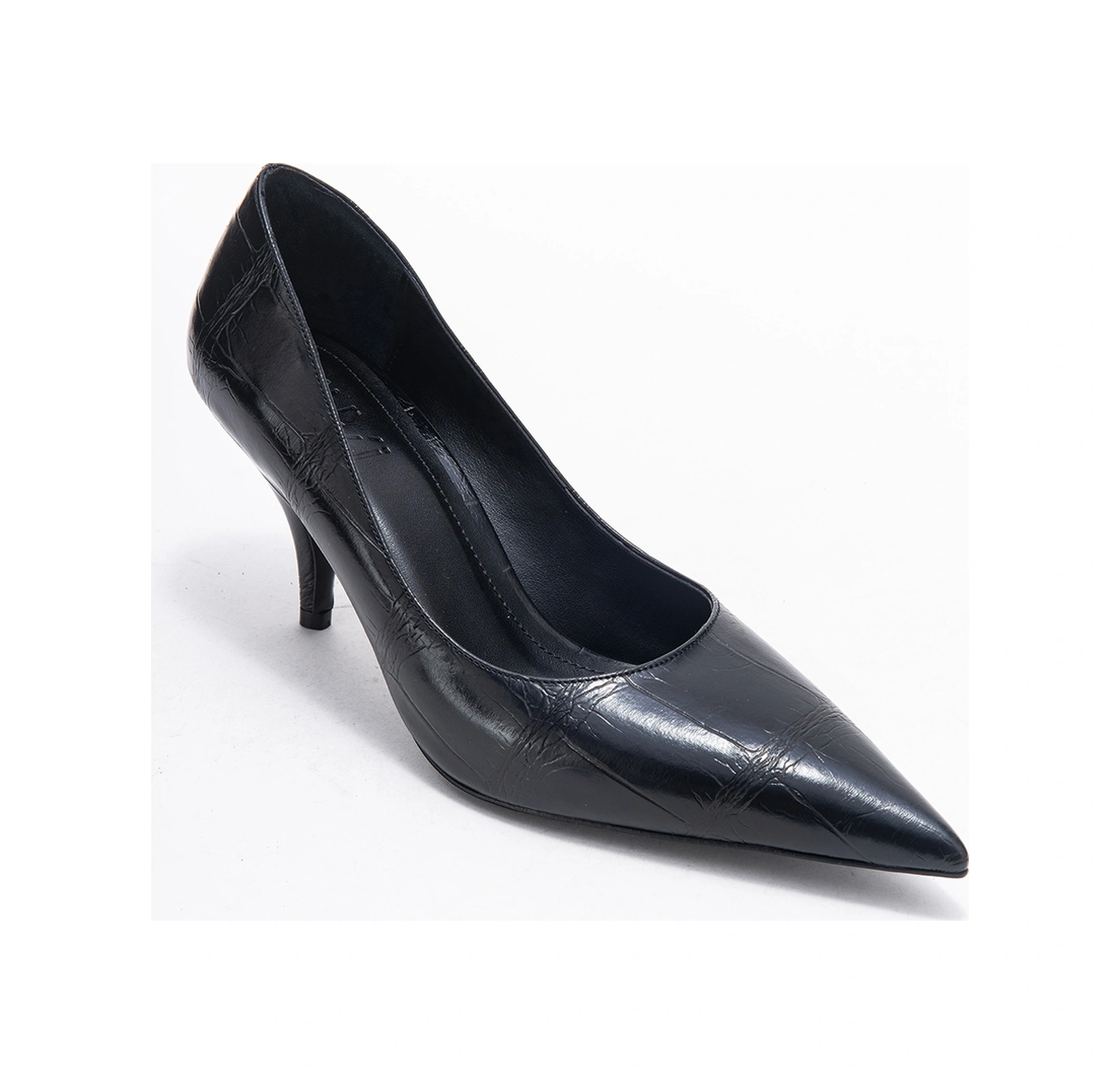 Marcus Siyah Baskı Kadın Topuklu Ayakkabı Siyah