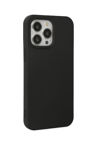 Apple İphone 14 Pro Max Kılıf Nano İçi Kadife Silikon - Siyah