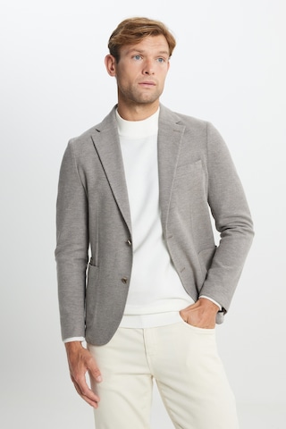 Erkek Acı Kahverengi Slim Fit Dar Kesim Mono Yaka Armürlü Torba Cepli Ceket Acı Kahverengi