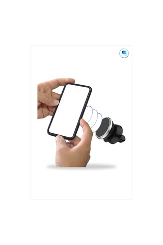 Araç İçi Izgara Telefon Tutucu Mıknatıslı Döndürülebilir Yuvarlak