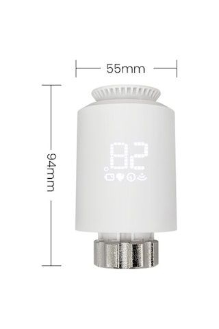 Monyee Tuya Zigbee Akıllı Radyatör Termostatı - Mobil Uygulama İle Sıcaklık Kontrolü - M30 1.5 Parça - 5 C-60 C Aralığı Gateway Gereklidir, Pil Yok
