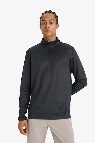 Defacto Defactofit Slim Fit Dar Kesim Dik Yaka Çabuk Kuruyan Nefes Alabilen Esnek Kumaş Fermuarlı Sporcu Uzun Kollu Body E9358ax25auar160 Antrasit