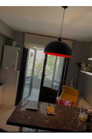 Riolight Modern Parlak Siyah Içi Kirmizi Cafe,Mutfak,Genç Odasi T