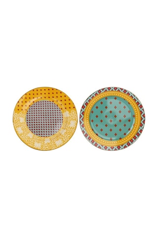 Lucky Art Eliana Bone Porselen Karışık Desenli 4 Lü Tabak Seti 27 Cm Lyhd 578