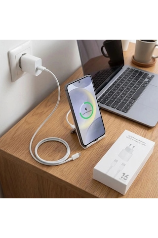 25w Hızlı Şarj Adaptörü Usb-c To Type-c Kablolu - Pd Destekli, Süper Hızlı Şarj Cihazı Bx40