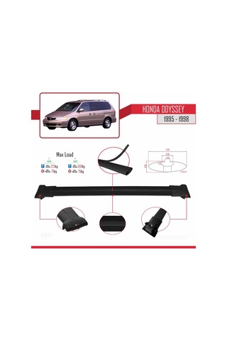 Honda Odyssey 1995-1998 Arası İle Uyumlu Fly Model Ara Atkı Tavan