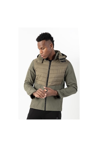 Maraton Sportswear Regular Erkek Kapşonlu Takma Kol Outdoor Açık Haki Ceket 21797 Açık Haki