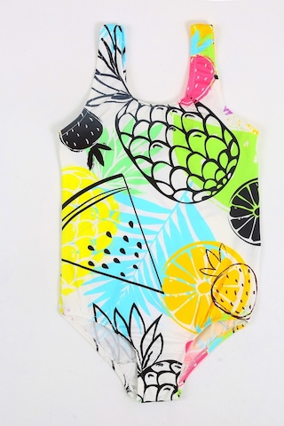 Papiş Şık Kız Çocuk Mayo Ananas Meyve Desenli Rahat Hızlı Kuruyan Mayo Deniz Havuz Plaj Mayosu Bikini Karışık