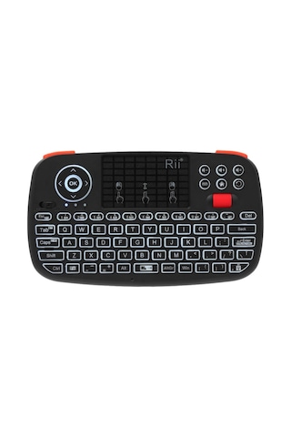 Rii i4 Kablosuz Bluetooth 2.4 GHz Çift Modlu Arkadan Aydınlatmalı Mini Klavye