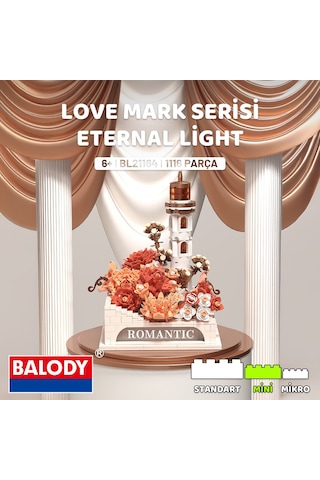Balody Eternal Light Love Mark Serisi Bl21164 Mini Blok Yapı Oyuncakları Seti