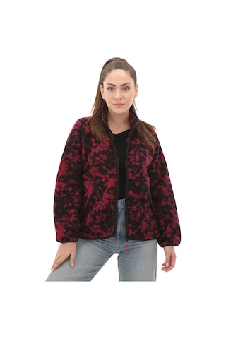 B0a5zuqefy1-r Timberland Prınted Full-zıp Sherpa Fleece Jacket Kadın Mont Siyah B0a5zuqefy1-r Siyah Kırmızı Siyah - Kırmızı