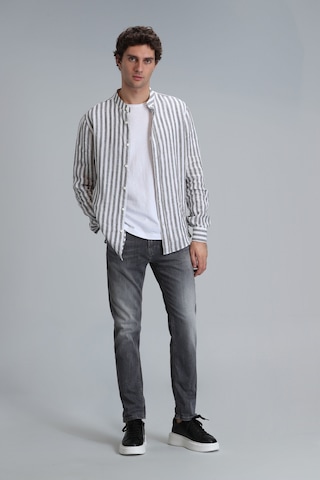 Lufian Frank Smart Jean Erkek Pantolon Regular Fit Koyu Gri Koyu Gri 111200184100160 Koyu Gri