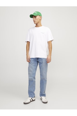 Jack & Jones Erkek Tapered Fit Normal Bel Jean - Mike - 12221866 Blue Denim