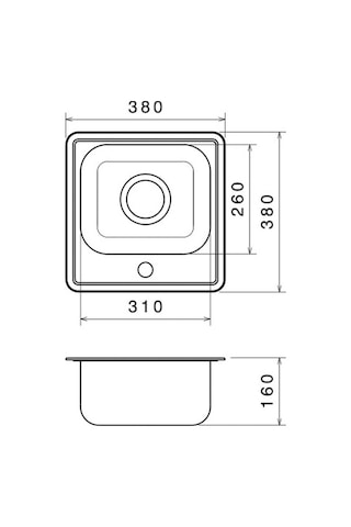 Bloom Paslanmaz Düz Tekne Karavan Tek Gözlü Tezgah Üstü Çelik Eviye