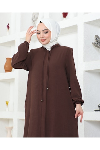 Salaş Kesim Aerobin Kumaş Ferace / Acı Kahve - F137 Acı Kahve