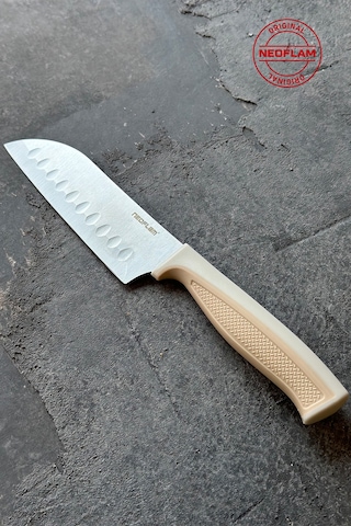 Neoflam Fika Microban Santoku Bıçağı 13 Cm Bej Neofsk013