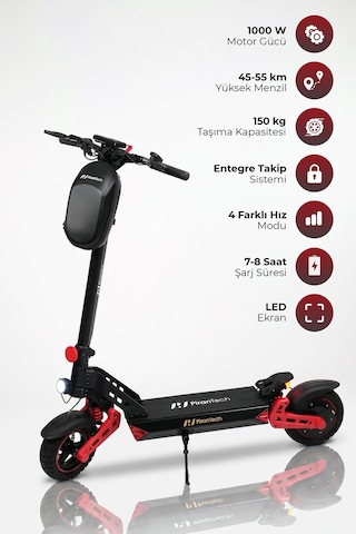 Pirantech D2pro Elektrikli Scooter 1000w-2000w Güç - Kırmızı