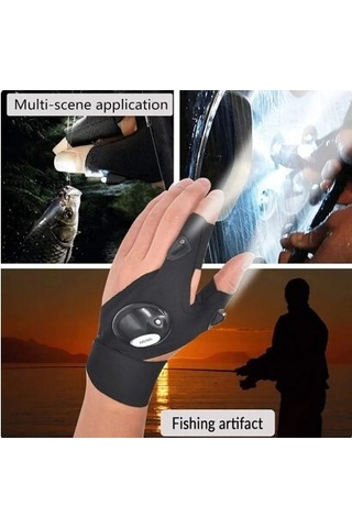 Led Işıklı Çalışma Eldiveni Sağ Sol Çift - 9004241698638do Çok Renkli