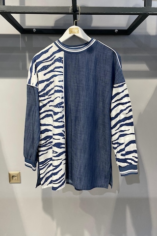 25y2418 Miaruj Tunik İndigo Mavi